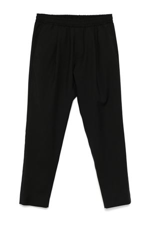 Black virgin-wool tapered-leg trousers LOW BRAND | L1PSS256851D001